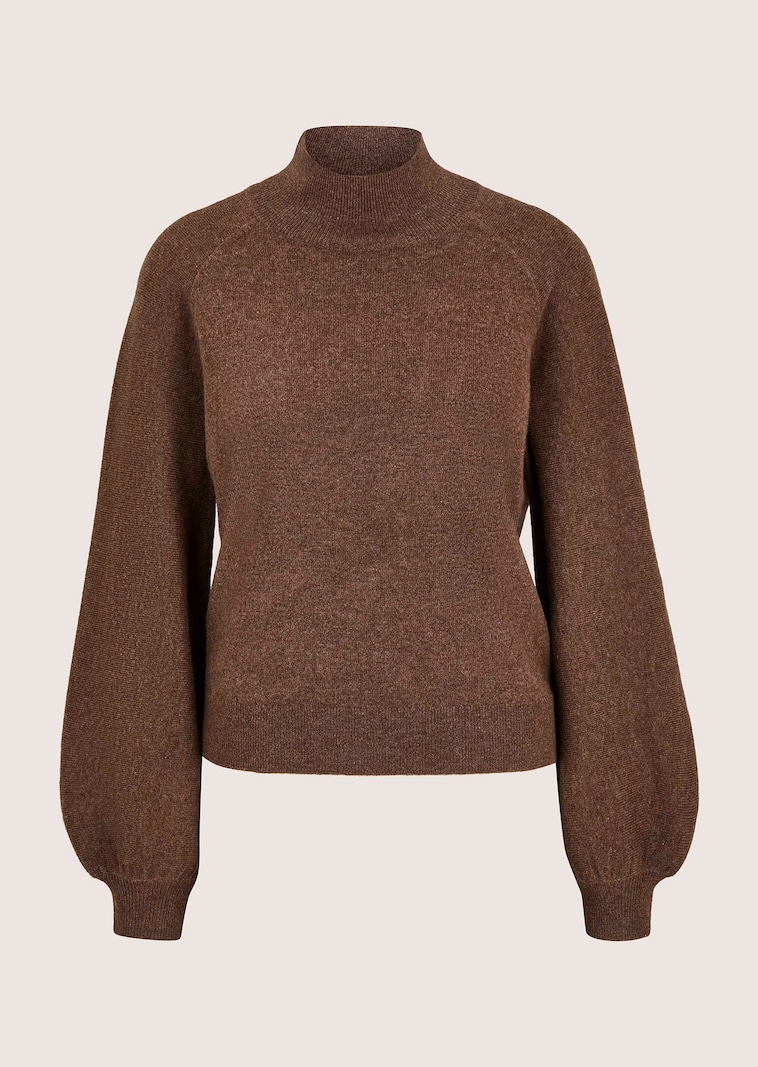 Feinstrickpullover mit Ballonärmeln
