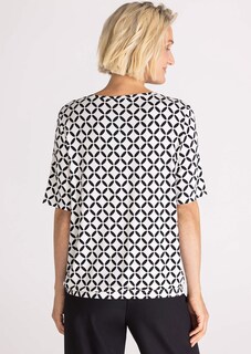 Jersey-Shirt mit Gummibund und Knotendetail thumbnail 3
