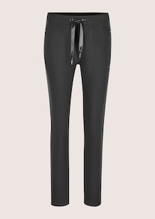 Casual trousers with a satin drawstring thumbnail 4