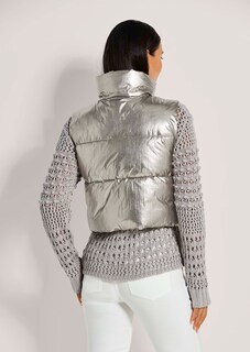Gilet matelassé court style métallisé thumbnail 4