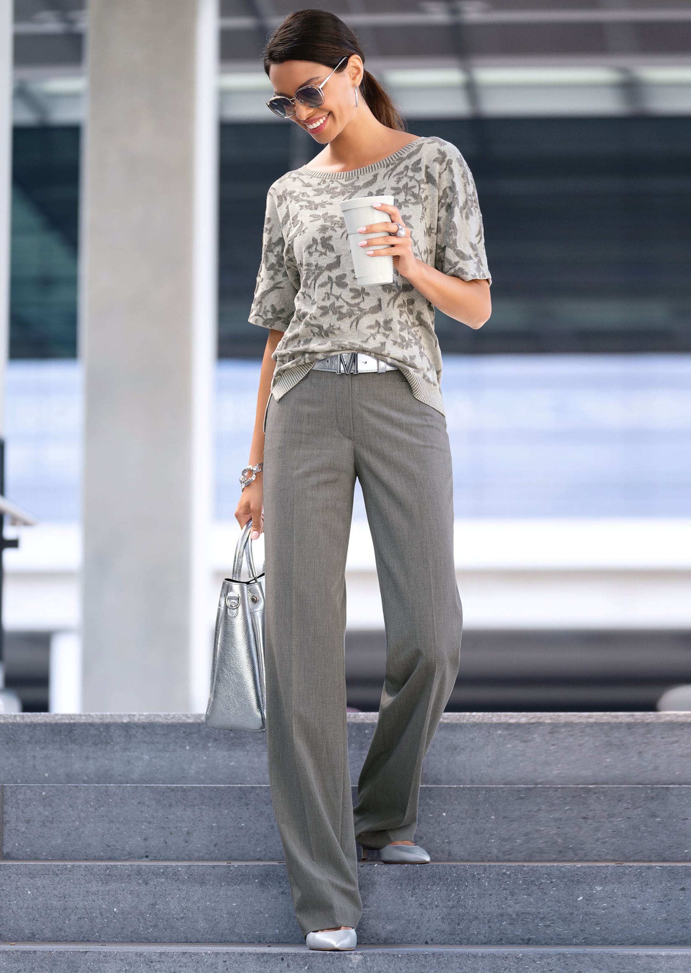 Trousers in Ceramica quality