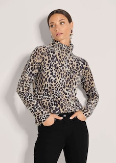 Pull en cachemire avec motif léopard thumbnail 2