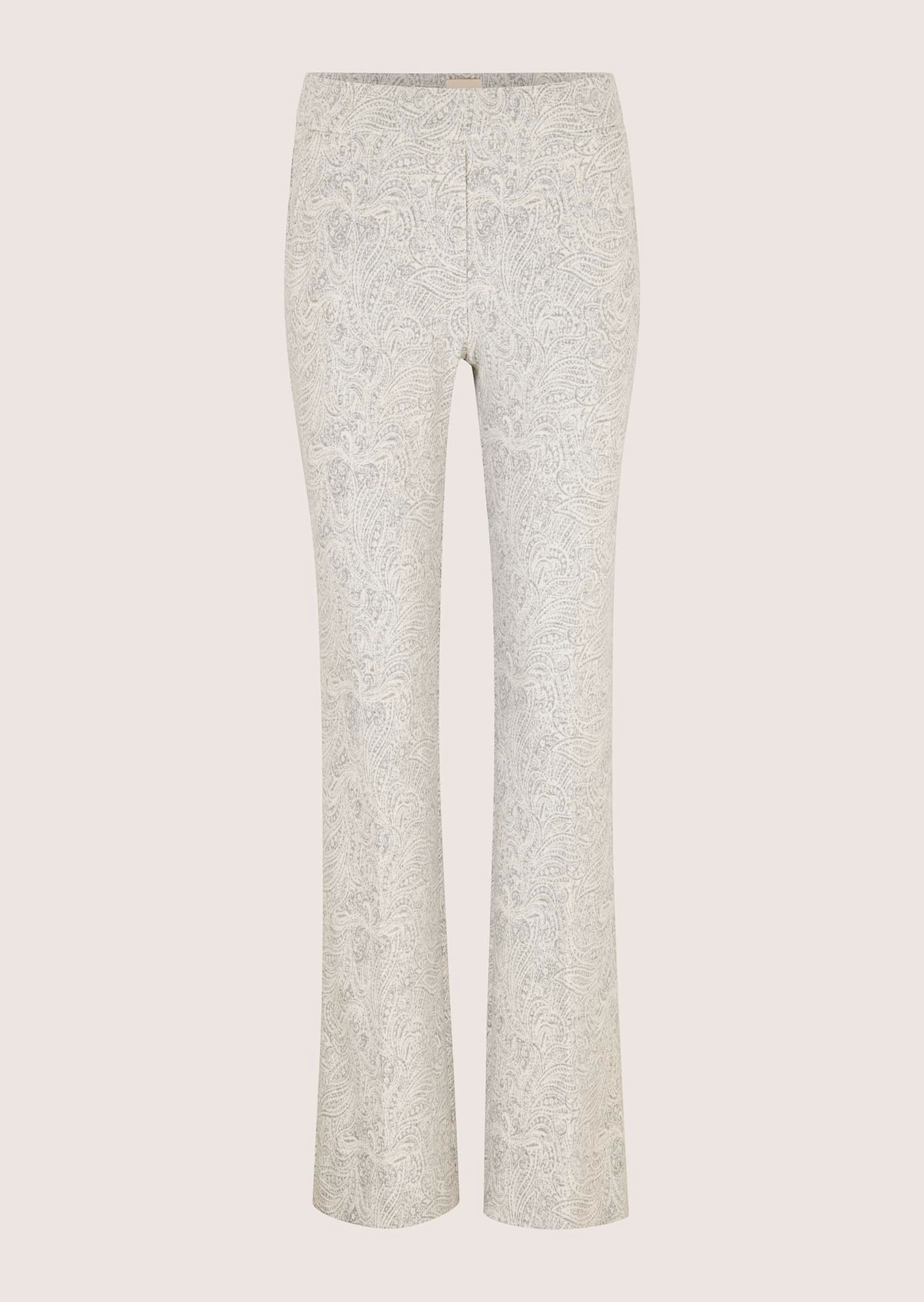 Zachte broek van jacquard met paisleydessin