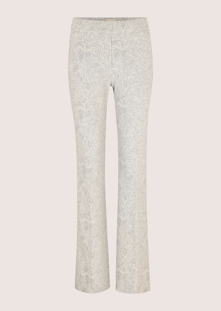 Zachte broek van jacquard met paisleydessin