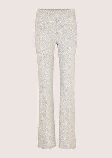 Zachte broek van jacquard met paisleydessin thumbnail 7