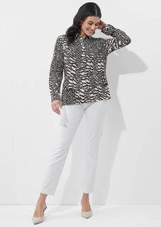 Blouse van viscose met dierenprint thumbnail 3