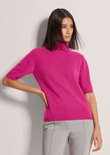 Kaschmirpullover mit Rollkragen und Halbarm thumbnail 1