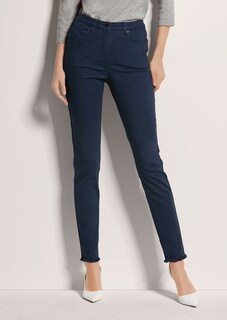 Jeans met fijne franjezoom thumbnail 2