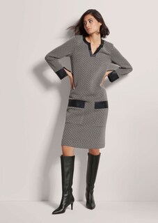 Kleid in H-Linie mit Kunstleder-Einsätzen thumbnail 3