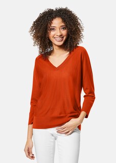 Jumper with V-neck and 3/4 sleeves thumbnail 2