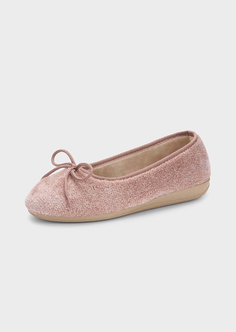 Ballerinapantoffels met strik