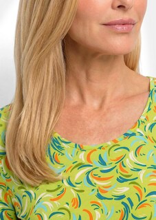 Shirt van viscose met een frisse all-over print thumbnail 5