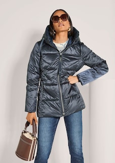 Wattierte Steppjacke mit Kapuze thumbnail 5