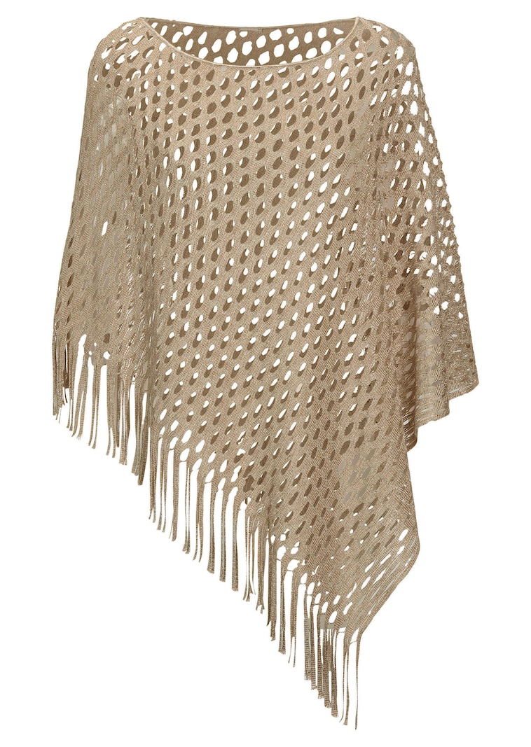 Poncho in gehaakte look