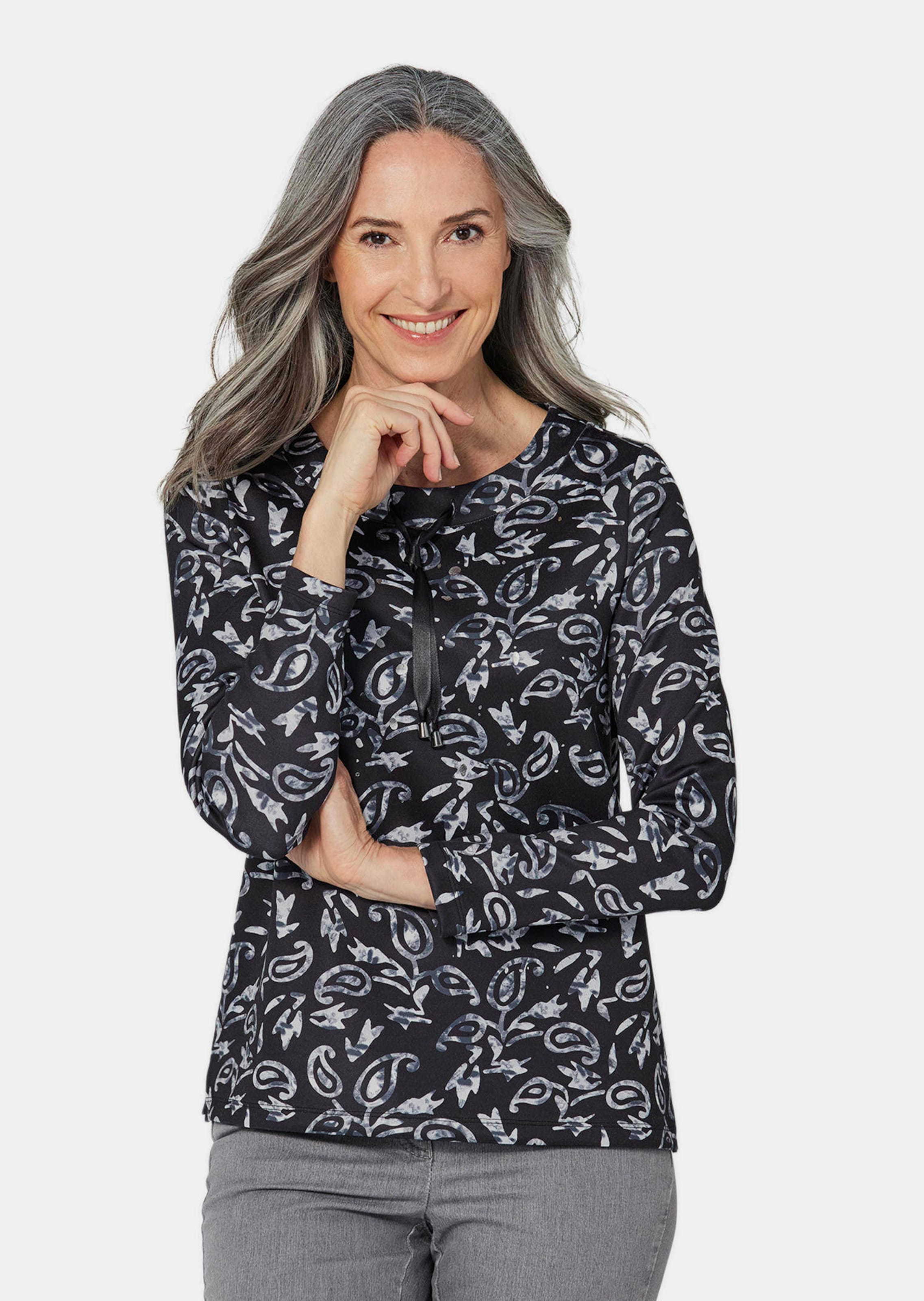 Langarmshirt mit Metallic-Druck