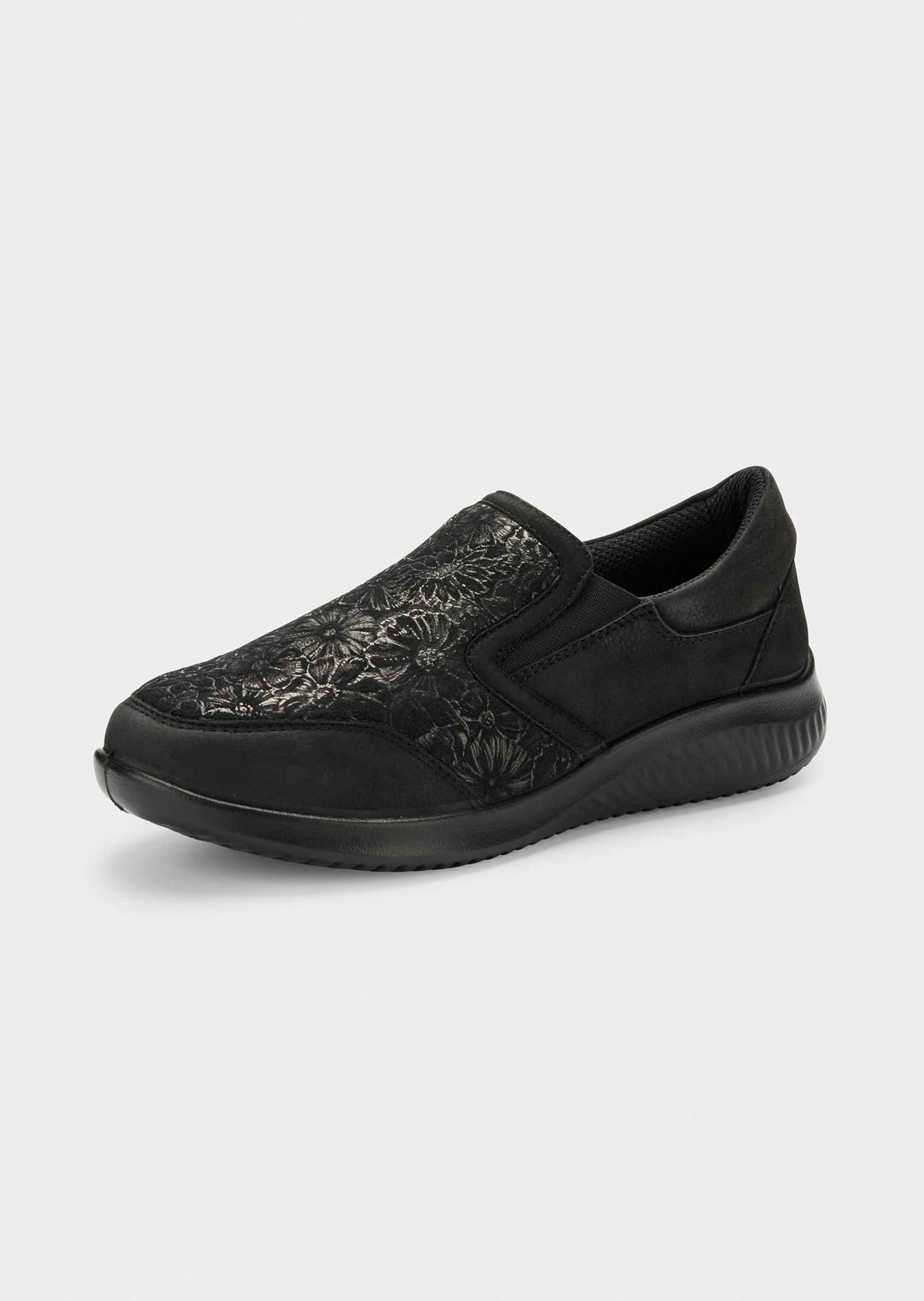 Hallux-Slipper mit schimmerndem Blumenmuster
