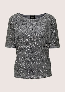 T-shirt à paillettes et manches mi-longues thumbnail 7