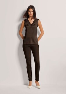 Lingerie-Top mit V-Ausschnitt und edler Spitze thumbnail 3
