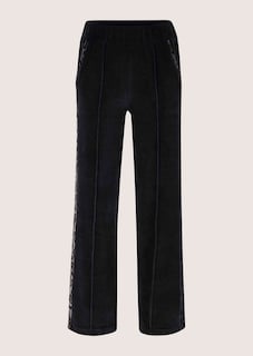 Pantalon de détente en velours à rayures léopard thumbnail 4