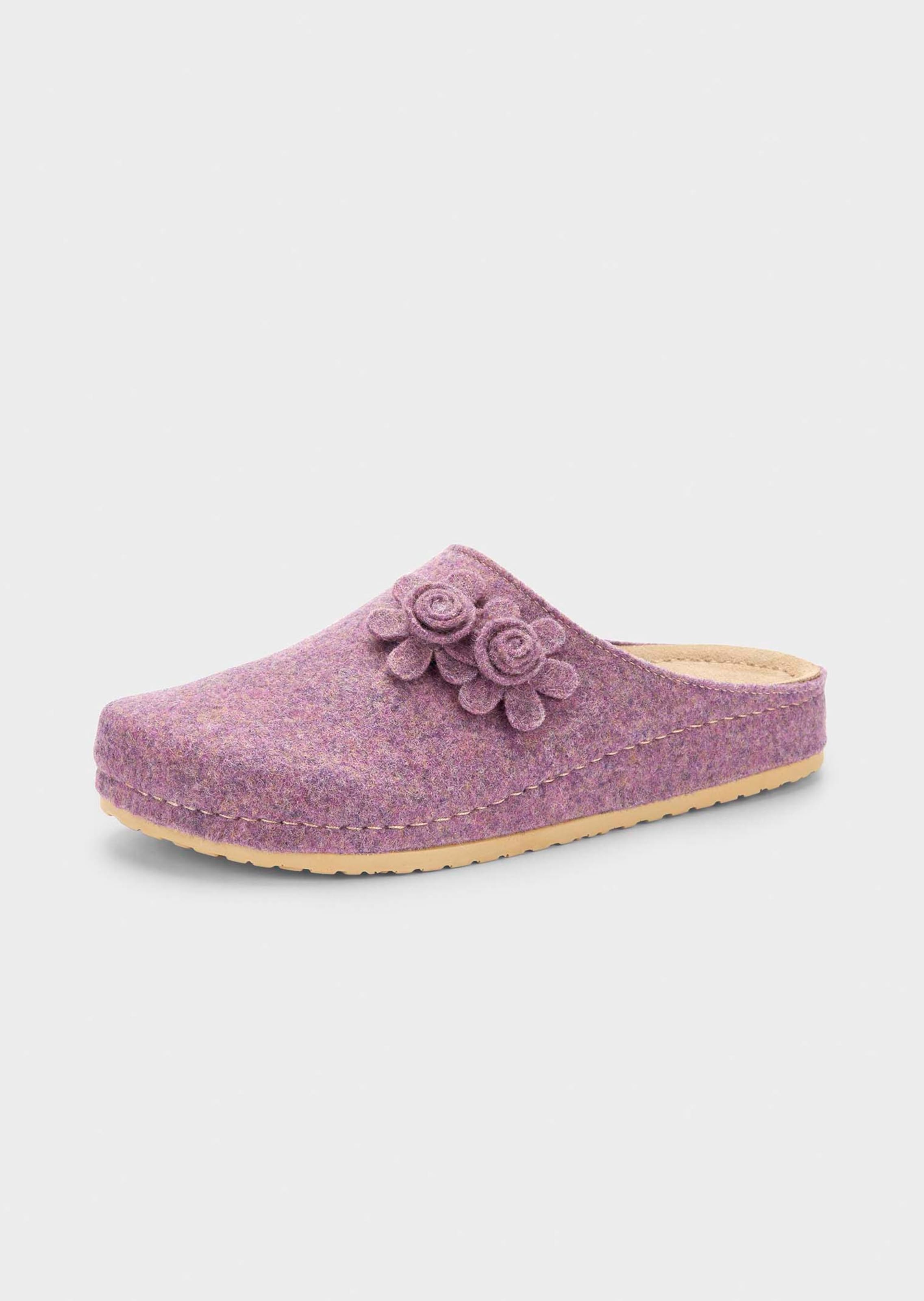 Filzpantoffeln mit Lederfussbett