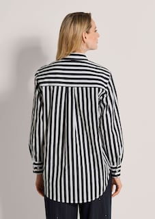Katoenen blouse met strepen thumbnail 4