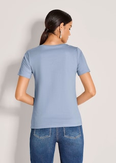Basic-Shirt mit Rundhals thumbnail 4