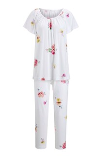 Pyjama à manches coudes avec imprimé fleuri thumbnail 5