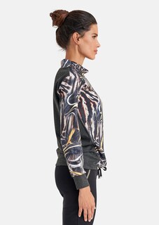 Sweatshirt mit abstraktem Animalprint und Lederakzenten thumbnail 5