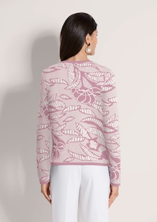 Blazer en maille à imprimé jacquard et zip thumbnail 4