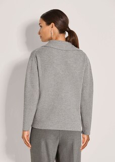 Schimmernder Pullover mit Polo-Kragen thumbnail 4
