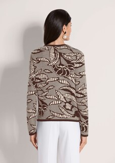 Blazer en maille à imprimé jacquard et zip thumbnail 4