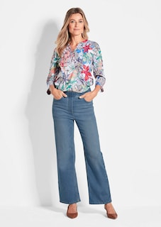 Jeansschlupfhose VERA mit weitem Bein thumbnail 6