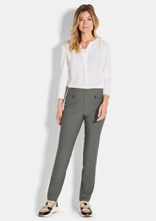 Pantalon en bengaline LOUISA. Coupe ajustée. Intérieur légèrement molletonné. thumbnail 2