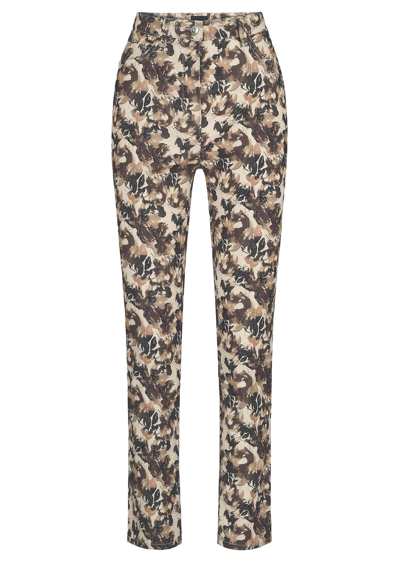 Hose LOUISA im Jeans-Look mit Blätterprint