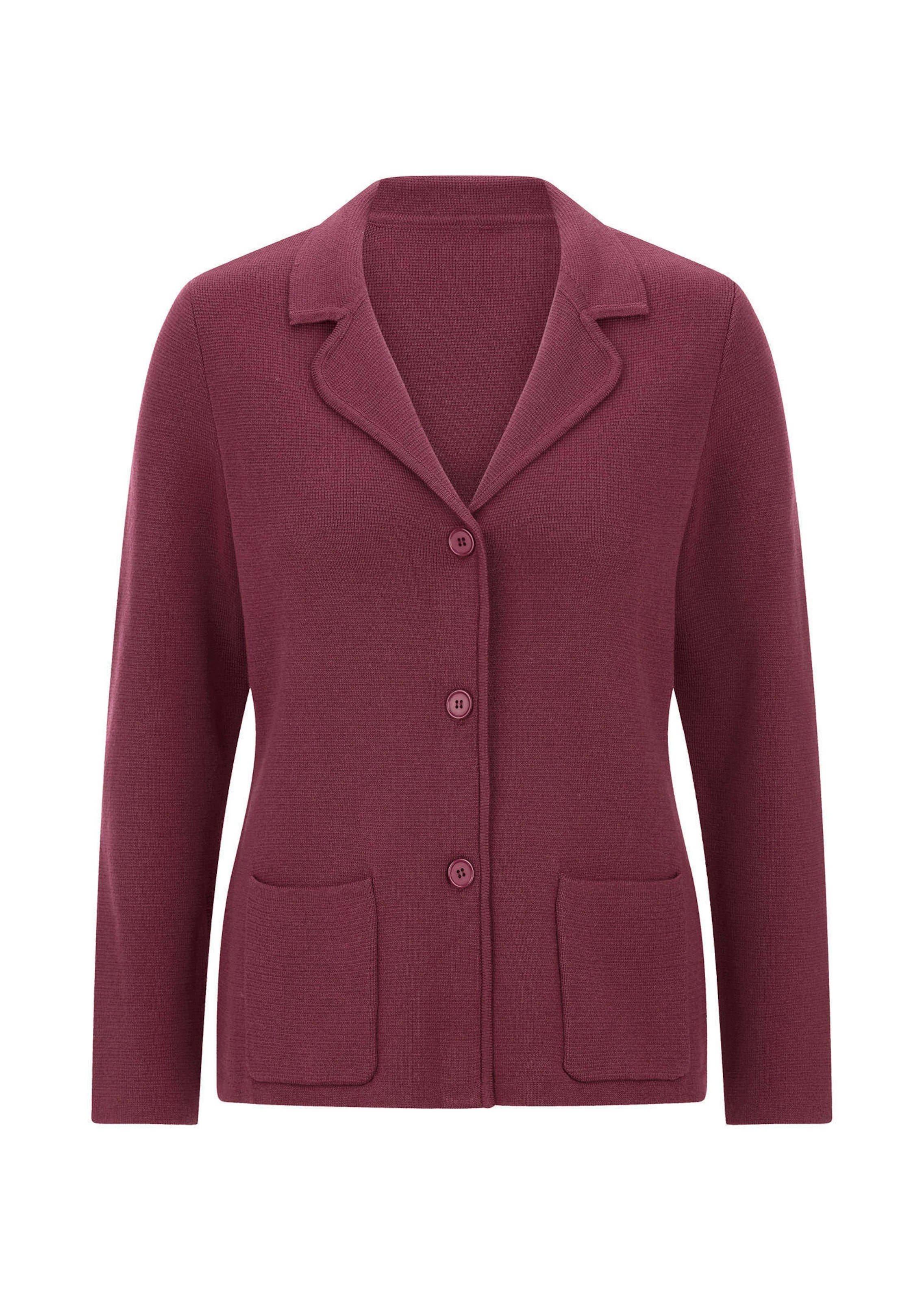 Tricot blazer met opgestikte zakken