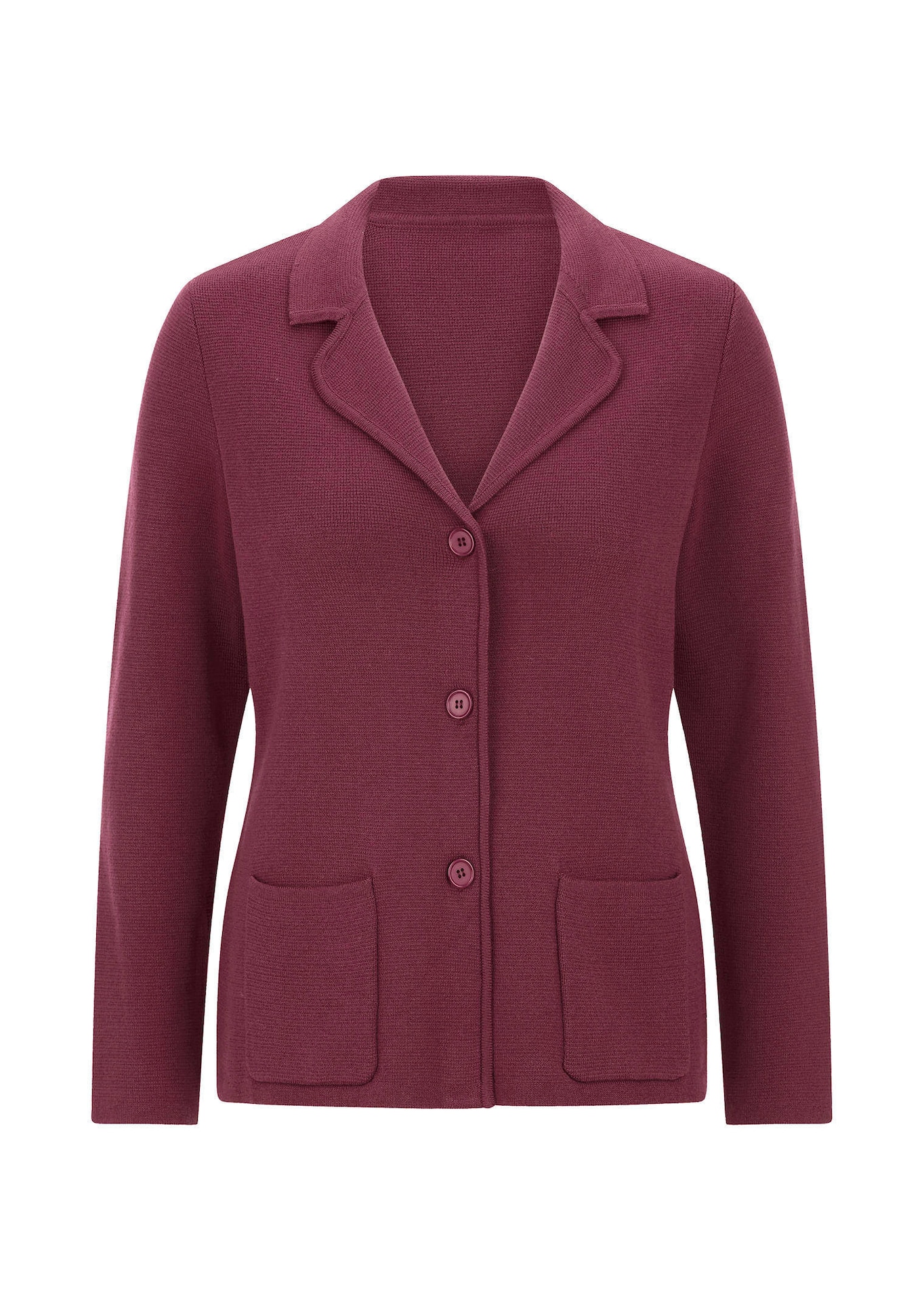Tricot blazer met opgestikte zakken