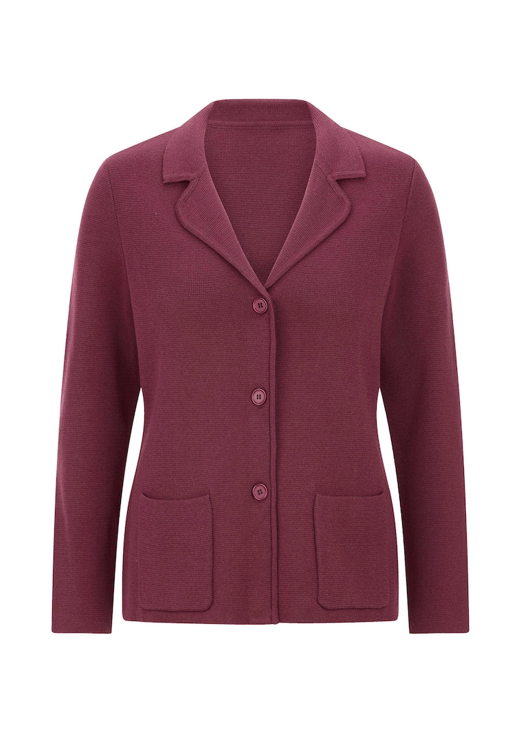 Strickblazer mit aufgesetzten Taschen