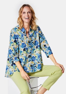 Moderne Druckbluse in legerer Form thumbnail 4
