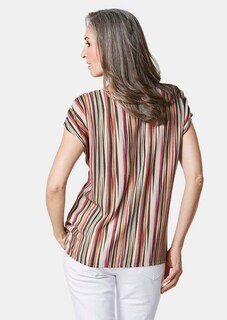 Druckbluse mit Streifendruck thumbnail 3