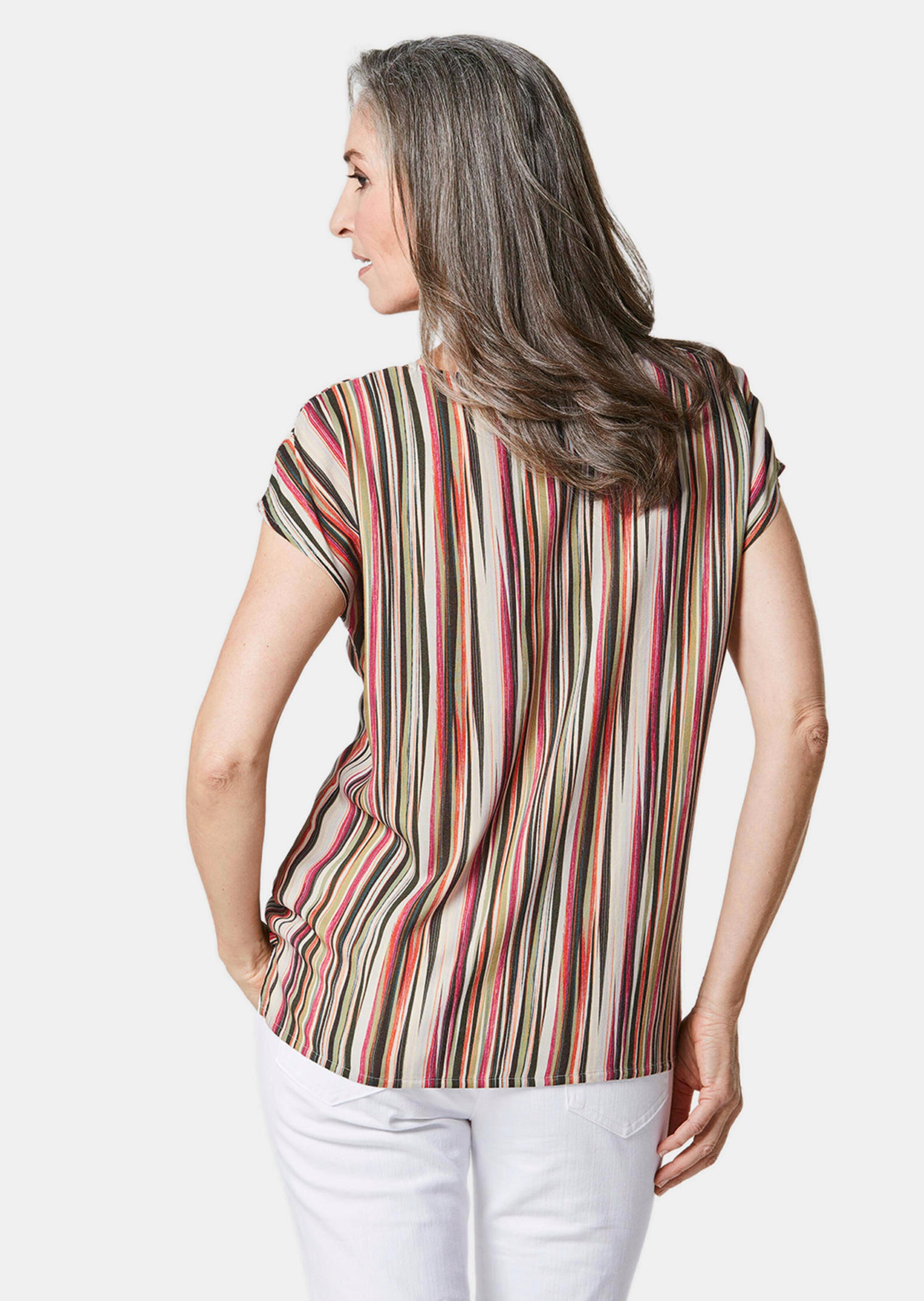 Druckbluse mit Streifendruck thumbnail 3