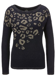 Jacquardpullover mit Glanz thumbnail 2