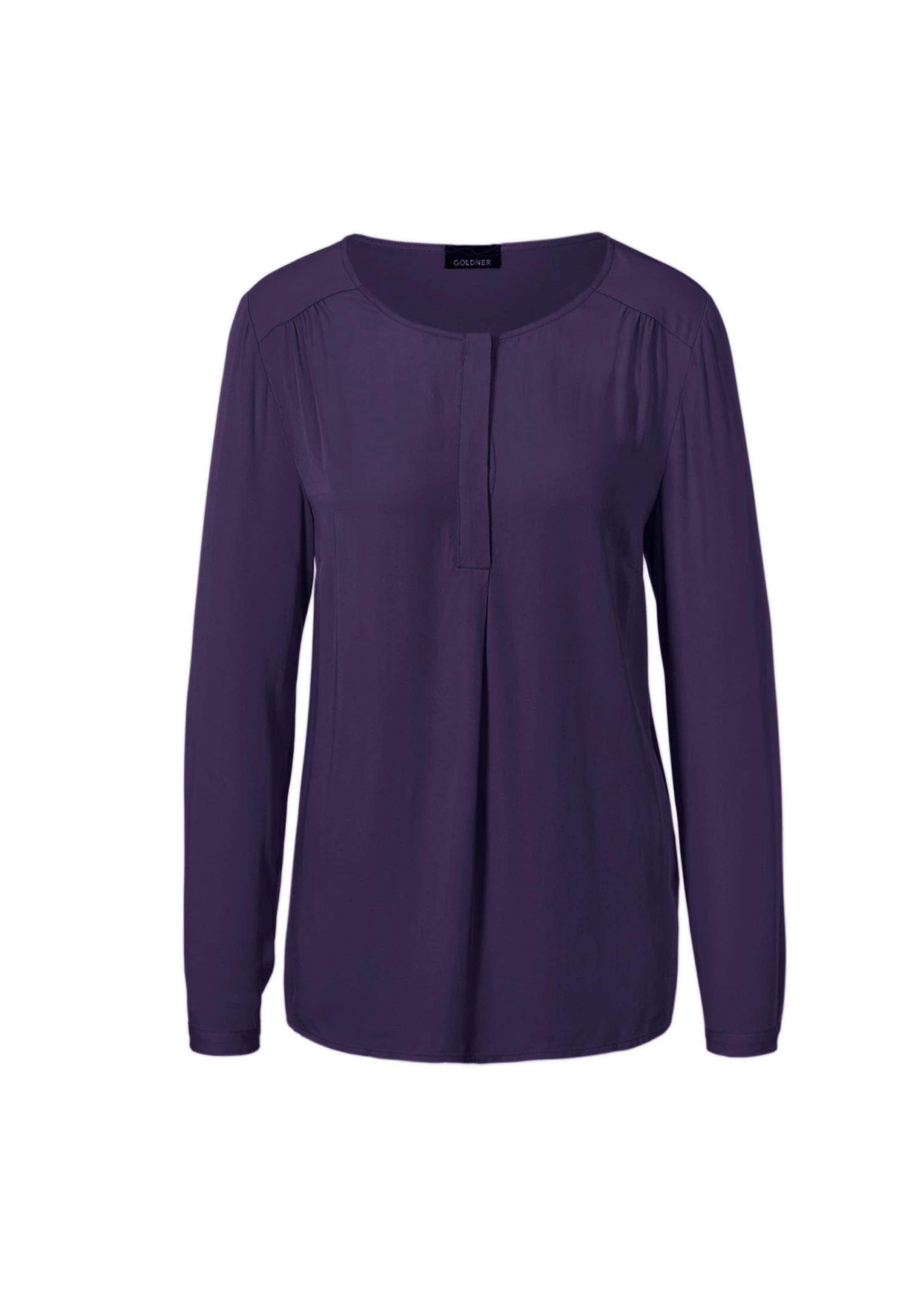 Flatteuze blouse zonder sluiting met modieuze kraag