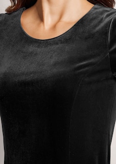 Robe fourreau classique en velours thumbnail 6
