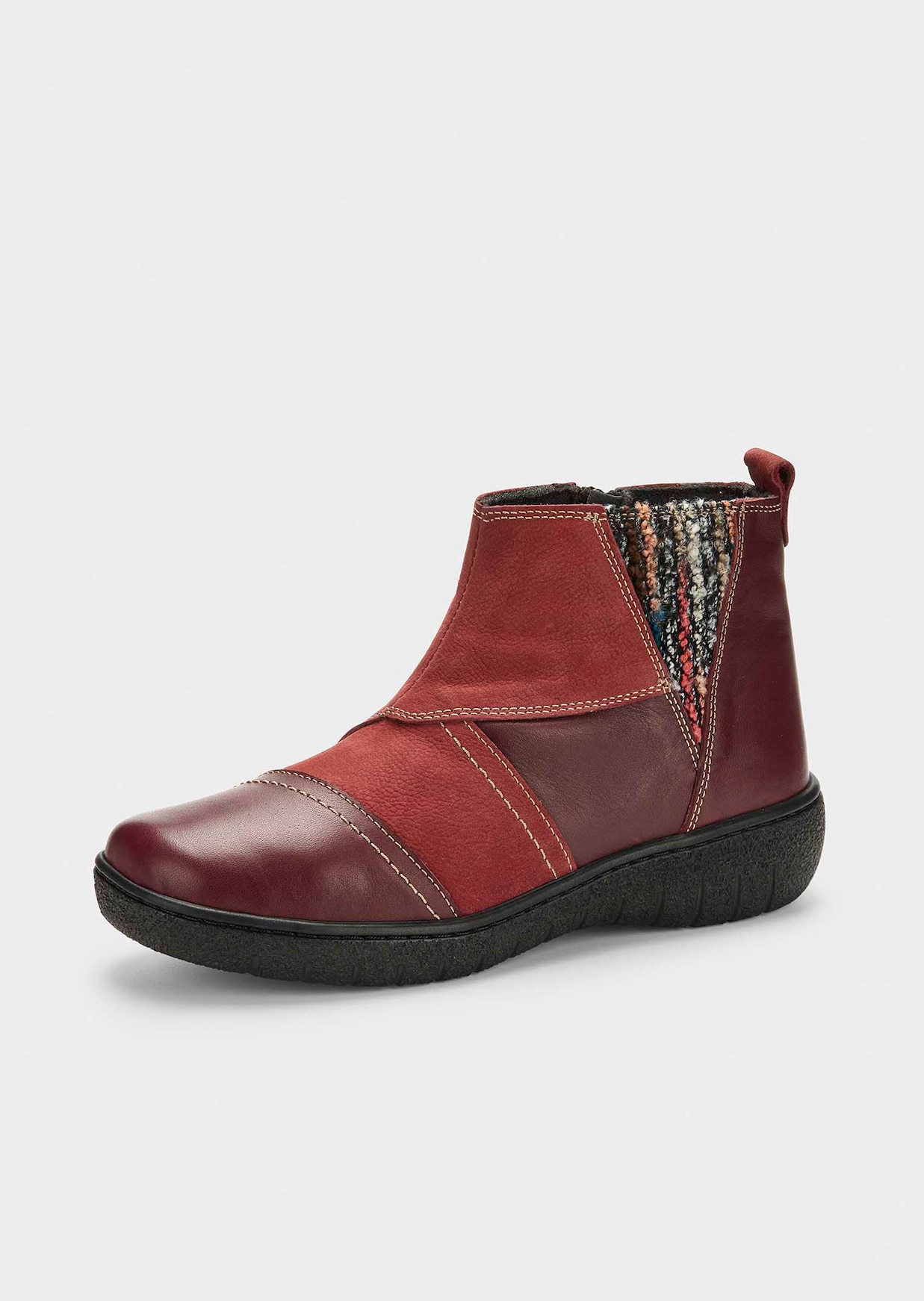 Stiefeletten aus Leder im Patch-Look