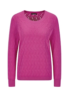 Pull en tricot avec motif torsadé en zigzag thumbnail 6
