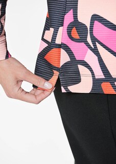 Sweatshirt met opstaande kraag en all-over dessin thumbnail 5