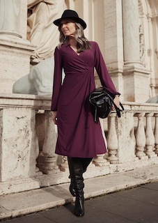 Robe cache-cœur avec col chemise thumbnail 7