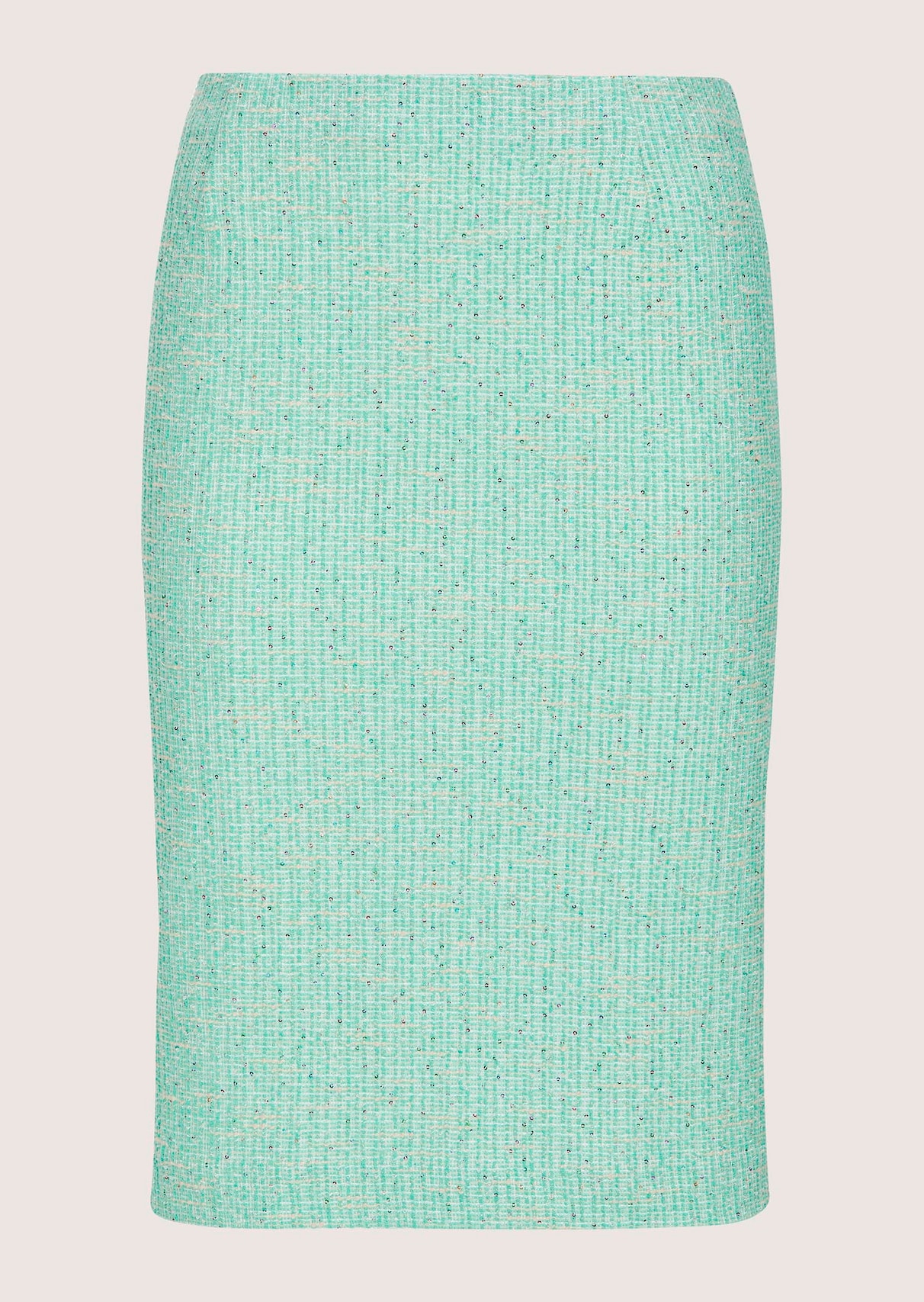 Bleistiftrock in Tweed-Optik mit Pailletten