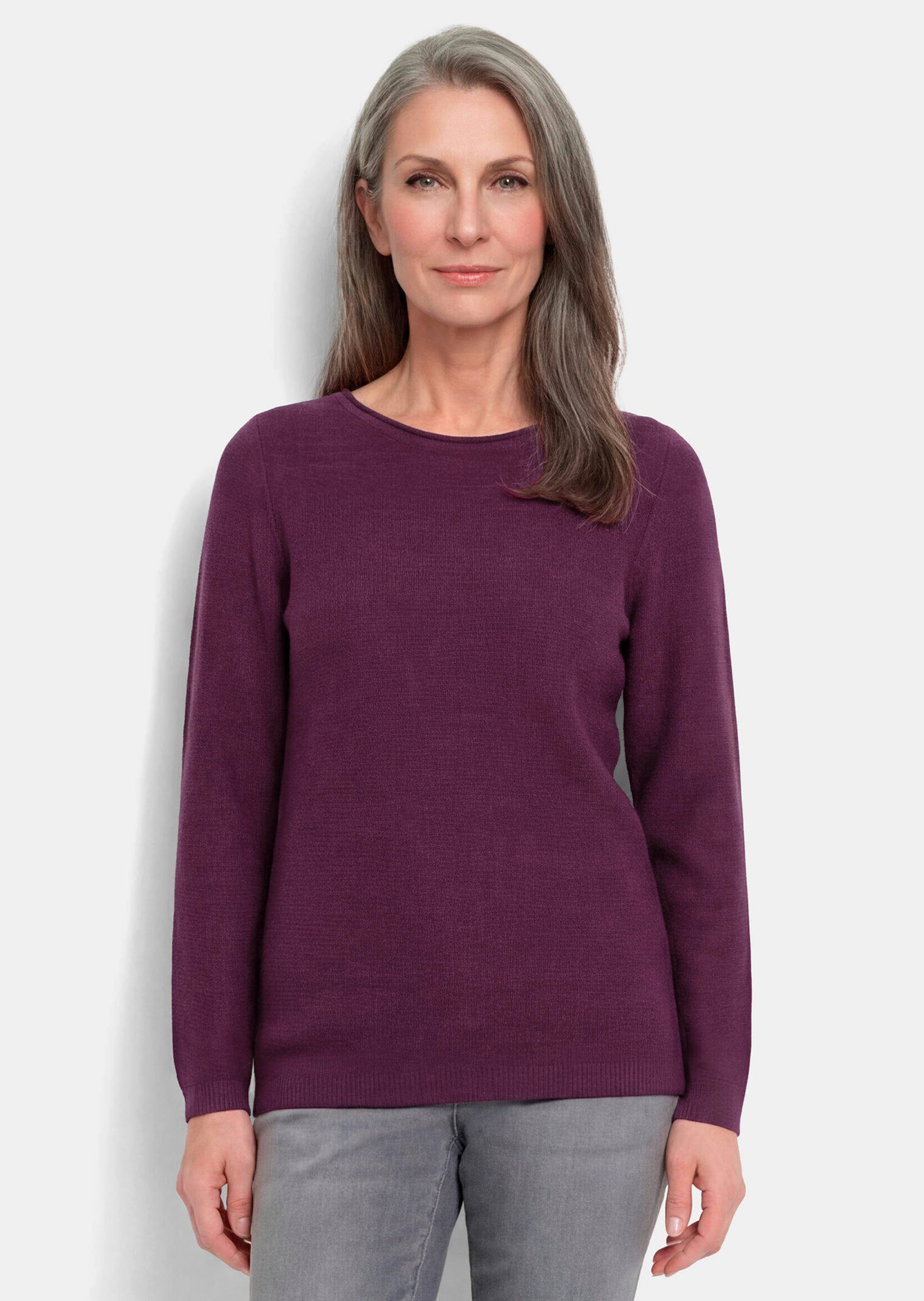 Pull en tricot fin avec encolure bateau en U