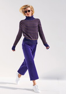 Softer Schurwoll-Pullover mit stylischen Streifen thumbnail 1
